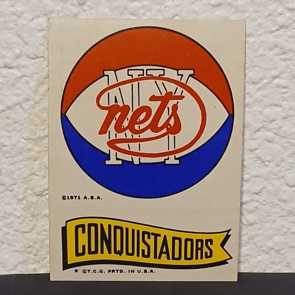 1971 TOPPS BASKETBALL NBA LOGO STICKERS SAN DIEGO CONQUISTADORS NEW YORK NETS